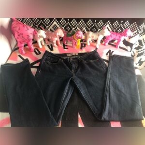2009 Rare Victoria's Secret Pink Dark Blue Straight Leg Jeans
